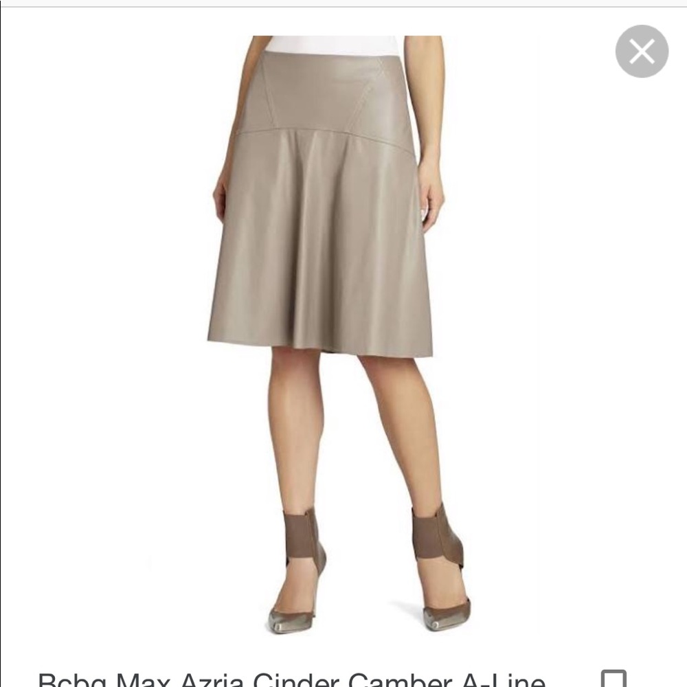 BCBG A line leather skirt
